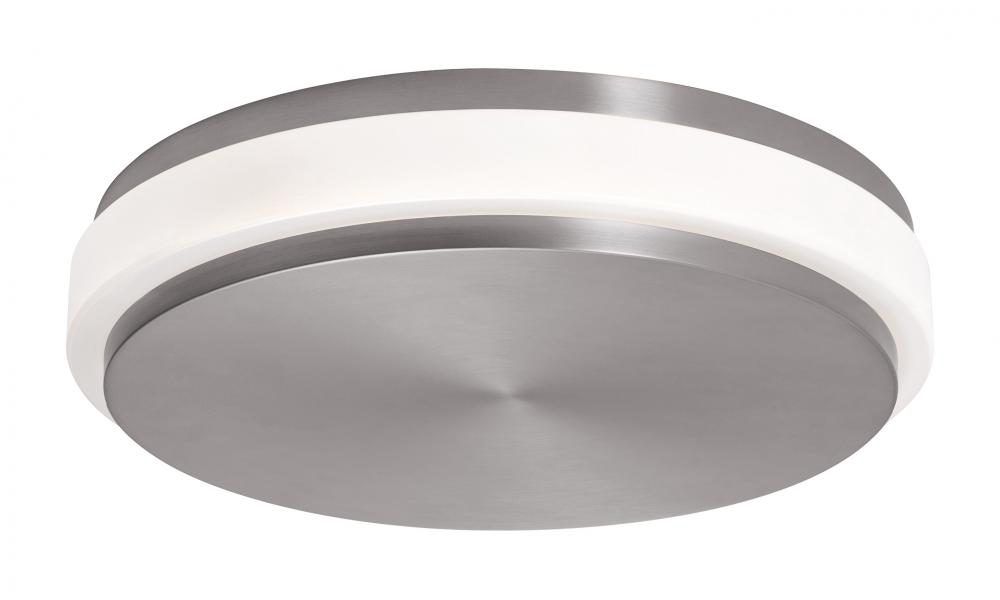 Eris 14'' LED Flush Mount,120-277V,26W,5 CCT,SN