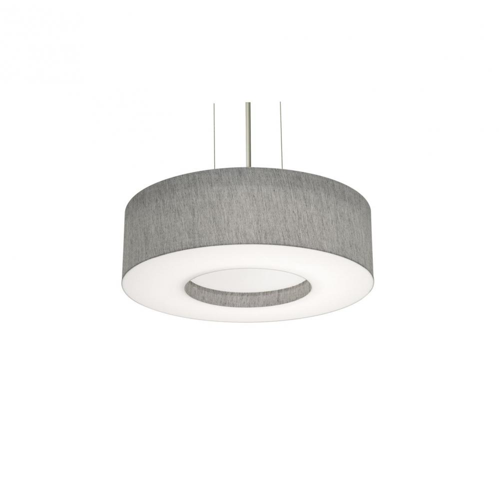 Montclair 15'' LED Pendant - 18W 120-277V,BK w/ GY