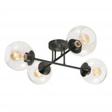 AFX Lighting, Inc. JAMC24MBBK - JAMIE FLUSHMOUNT MEDIUM BASE120V