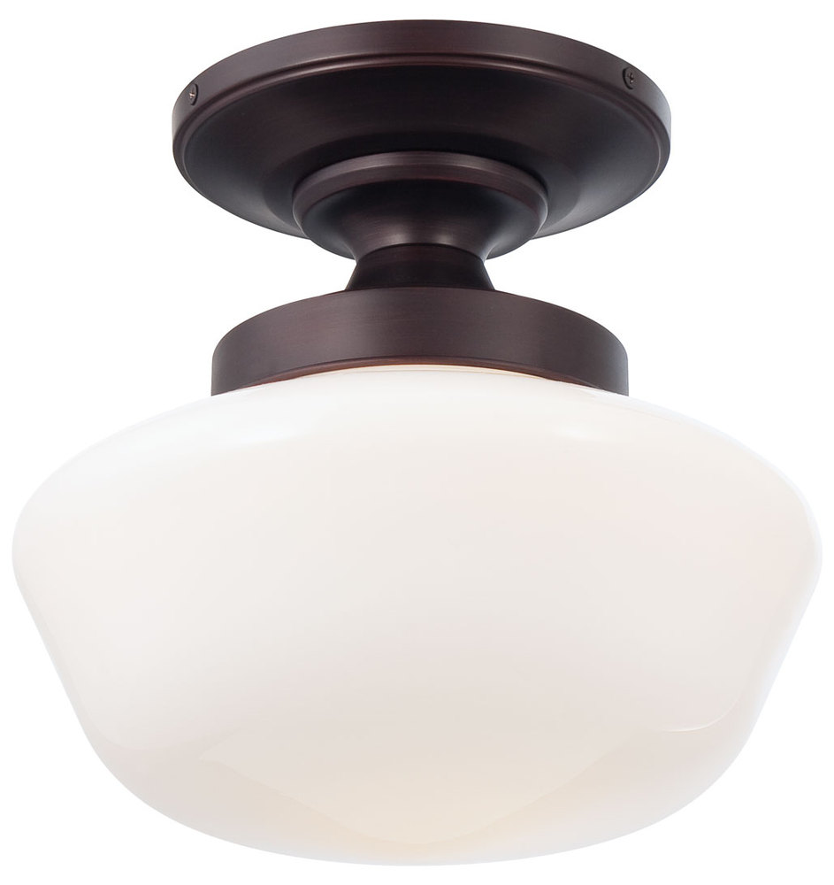 1 LIGHT SEMI FLUSH MOUNT