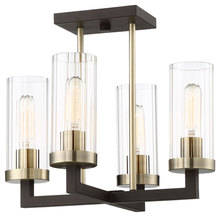 Minka-Lavery 3049-560 - Ainsley Court - 4 Light Semi Flush