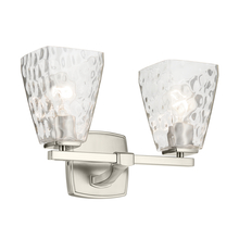 Kichler 55215NIWTR - Marant 14.25" 2-Light Vanity Light with Clear Water Glass in Brushed Nickel