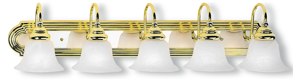 5 Light PB & Polished Chrome Bath Light