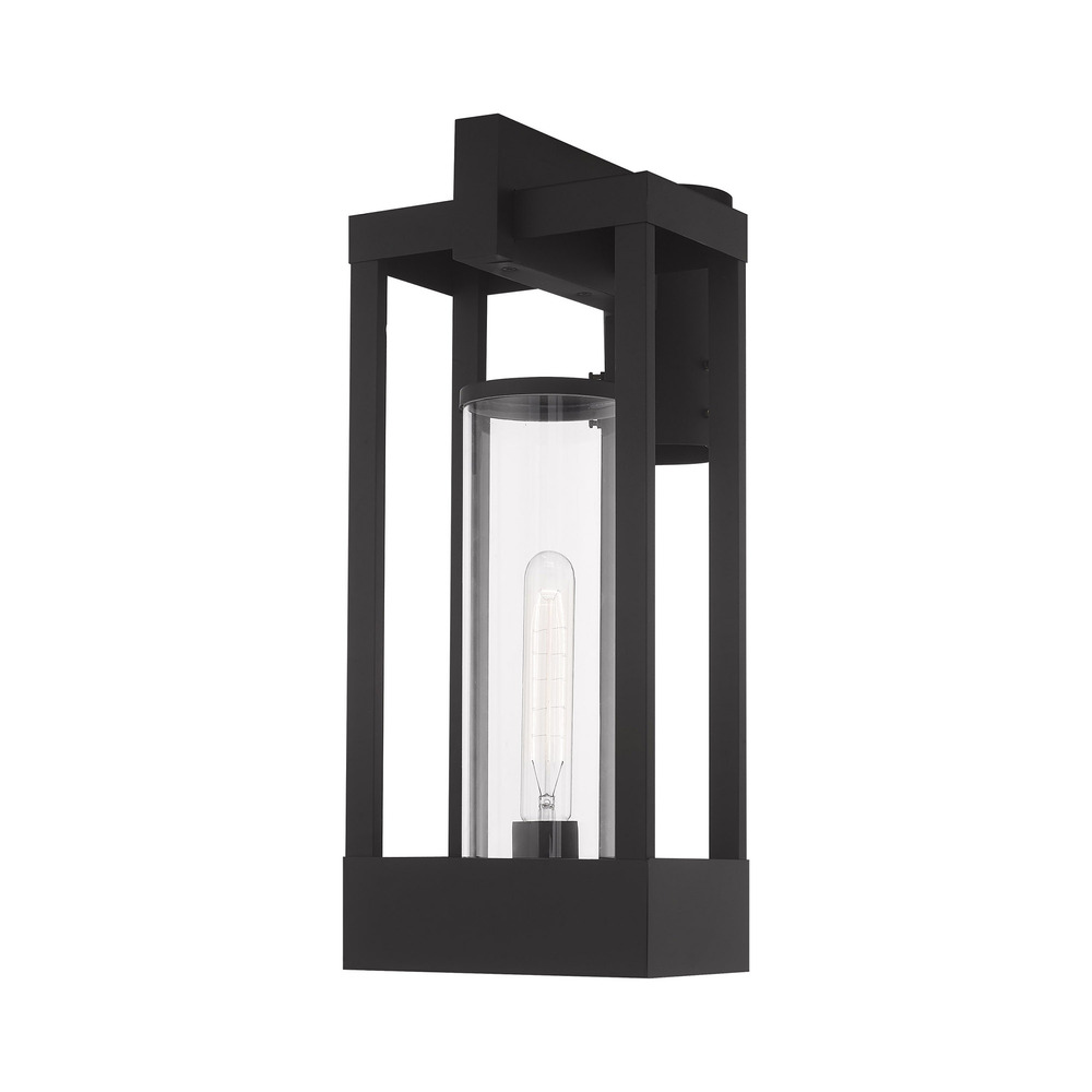 1 Lt Black Outdoor Post Top Lantern