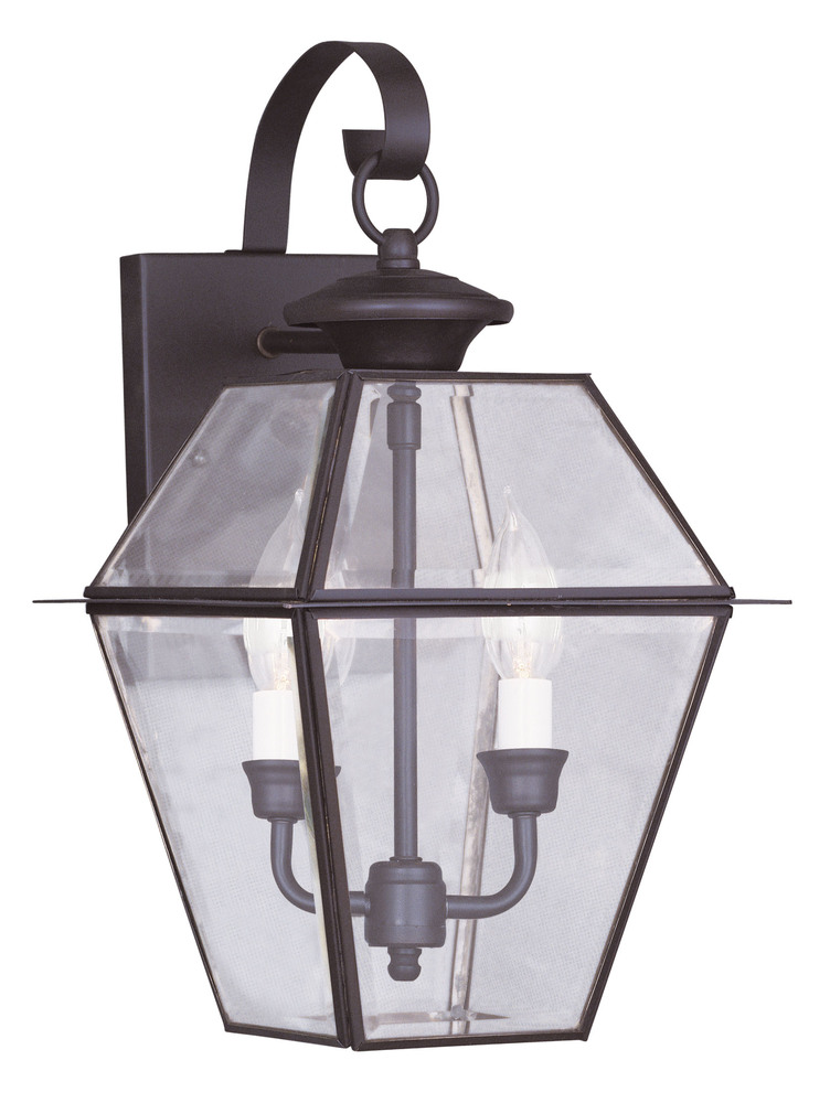 2 Light Bronze Outdoor Wall Lantern