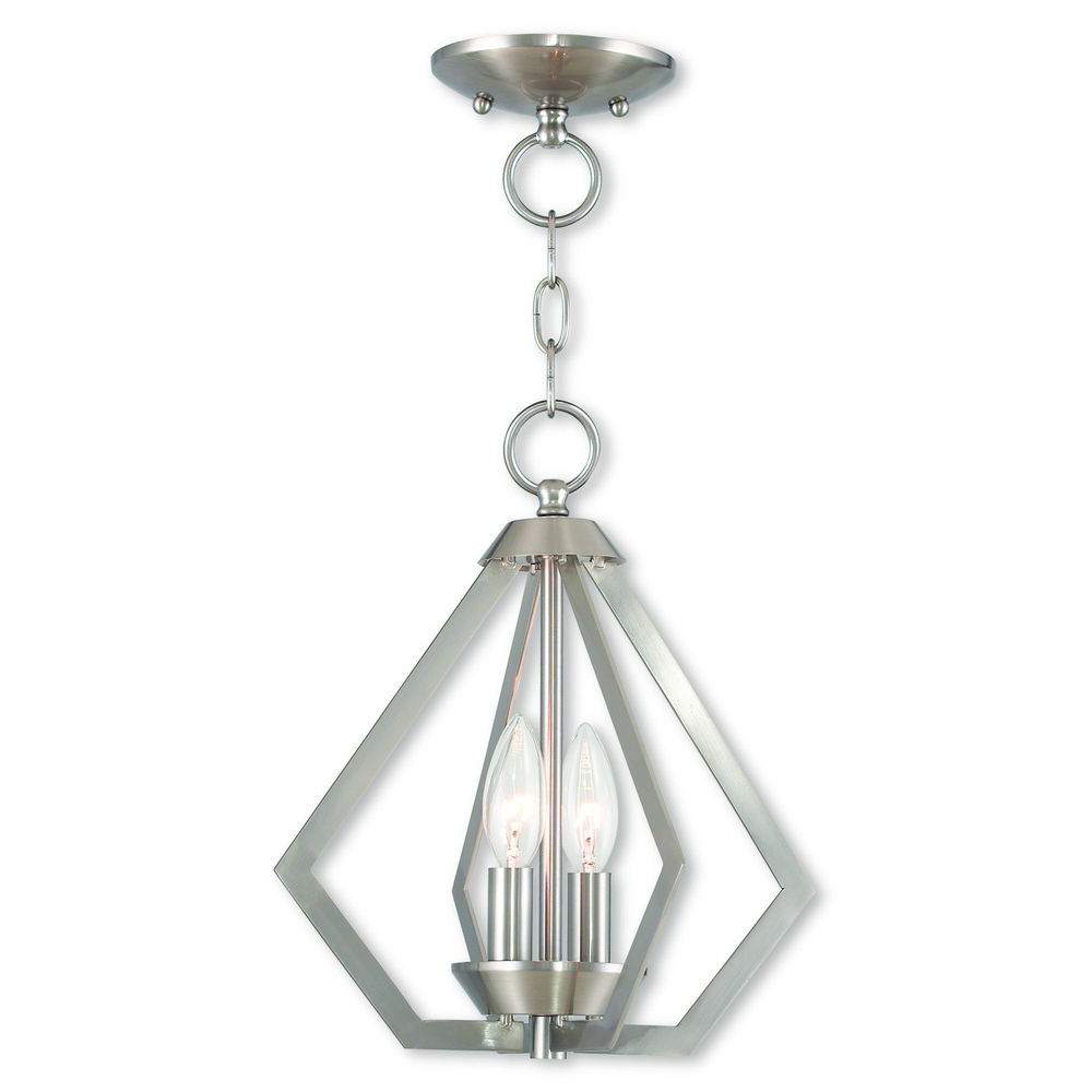 2 Light BN Mini Chandelier/Ceiling Mount