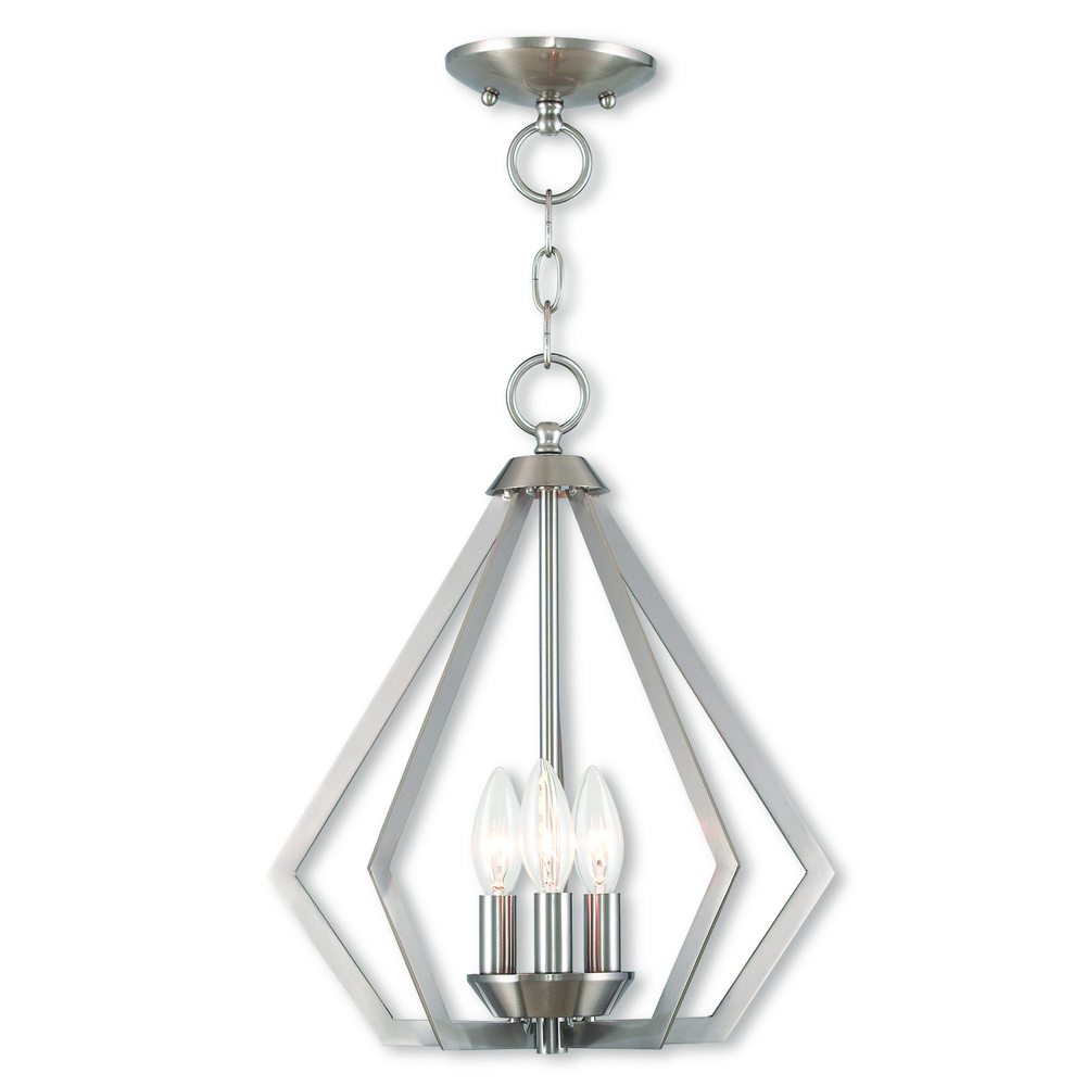 3 Light BN Mini Chandelier/Ceiling Mount