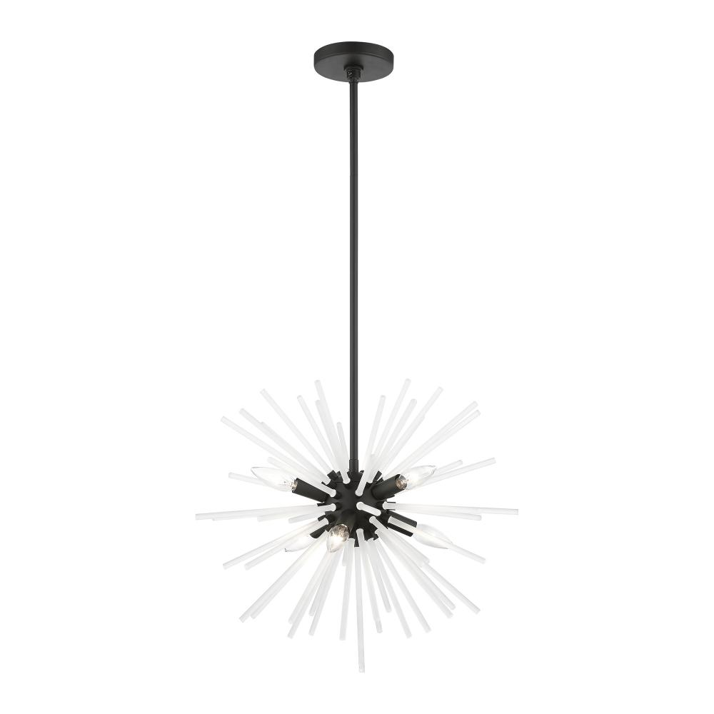 6 Light Black Pendant Chandelier