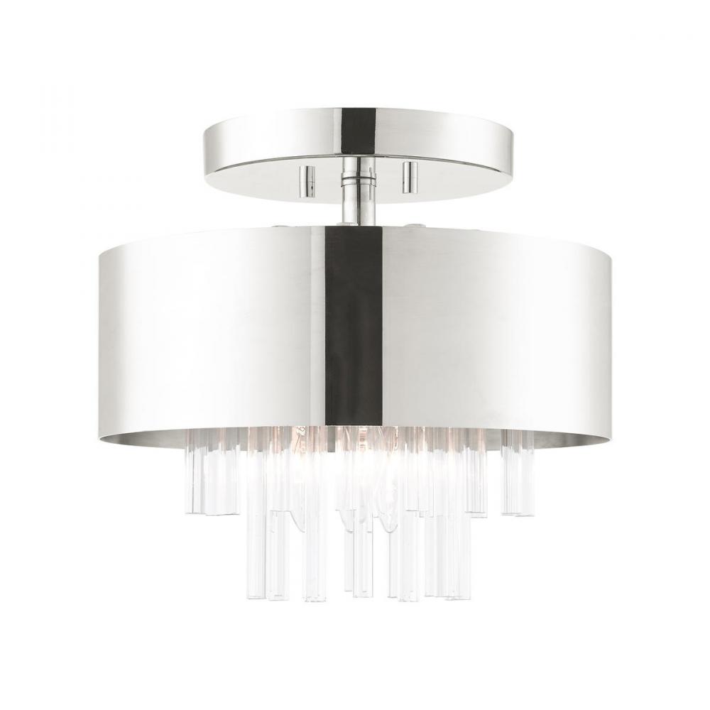 3 Lt Polished Nickel Ceiling Mount