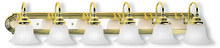 Livex Lighting 1006-25 - 6 Light PB & Polished Chrome Bath Light