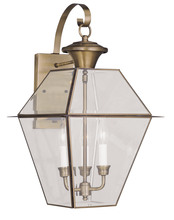 Livex Lighting 2381-01 - 3 Light AB Outdoor Wall Lantern