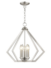 Livex Lighting 40925-91 - 5 Light Brushed Nickel Chandelier