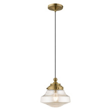 Livex Lighting 41223-01 - 1 Lt Antique Brass Mini Pendant