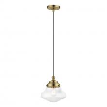 Livex Lighting 41293-01 - 1 Light Antique Brass Mini Pendant