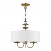 Livex Lighting 42983-01 - 3 Light Antique Brass Pendant Chandelier