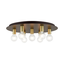 Livex Lighting 45876-07 - 7 Lt Bronze Flush Mount