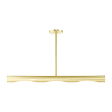 Livex Lighting 45897-12 - 3 Lt Satin Brass  Linear Chandelier