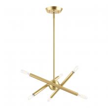 Livex Lighting 46773-12 - 6 Lt Satin Brass Mini Chandelier