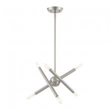 Livex Lighting 46773-91 - 6 Lt Brushed Nickel Mini Chandelier