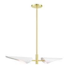 Livex Lighting 49492-12 - 2 Lt Satin Brass Linear Chandelier