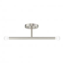 Livex Lighting 51179-91 - 2 Light Brushed Nickel Semi-Flush