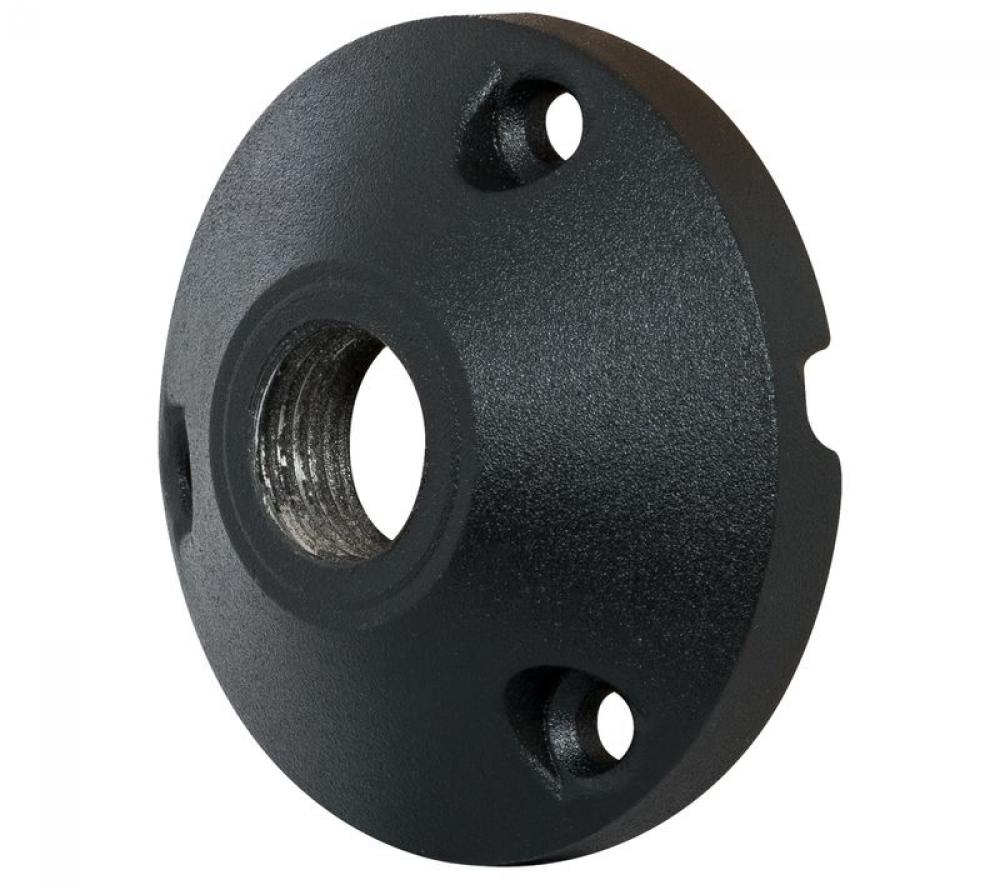 FIXTURE BASE, ROUND, ALUM., BLACK