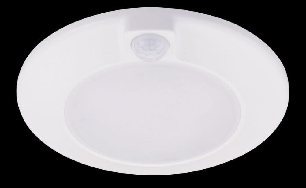 LED 5" DISK LIGHT WITH PIR SENSOR, 120V, 10W, 650LM, 30K