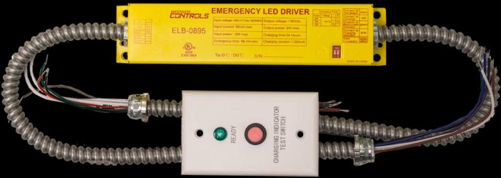 LED EMERGENCY BACKUP SYSTEM, 8W, 95V, DC, 90 MIN FOR RECESS LIGHTS AND LAMPS