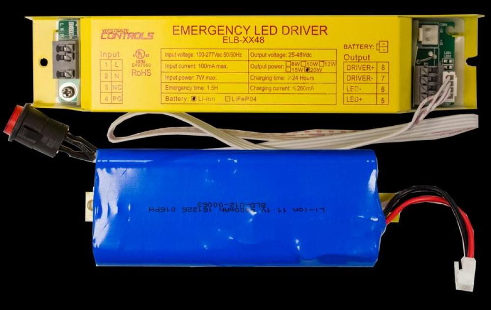 LED EMERGENCY 2PC BACKUP SYSTEM, 20W, 48V, DC, 90MIN