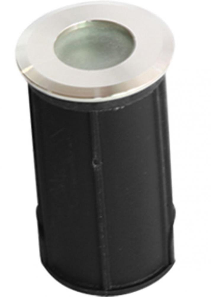 STAINLESS STEEL IN-GROUND LIGHT, 12V DC/AC, 1W COB,100 LM, 45Â°, IP67, ETL, PC SLEEVE, 3000K