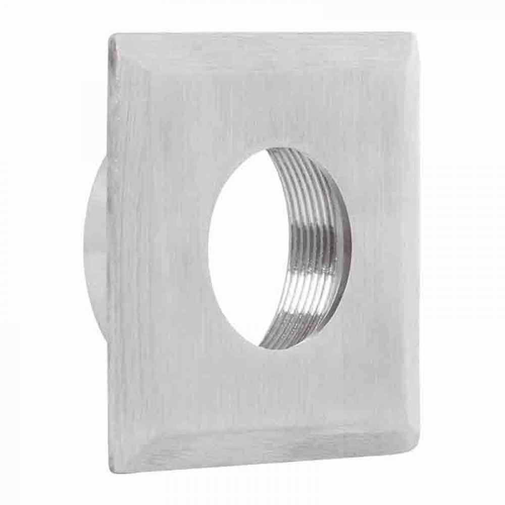 Square Stainless Steel Trim with Round hole, Brushed