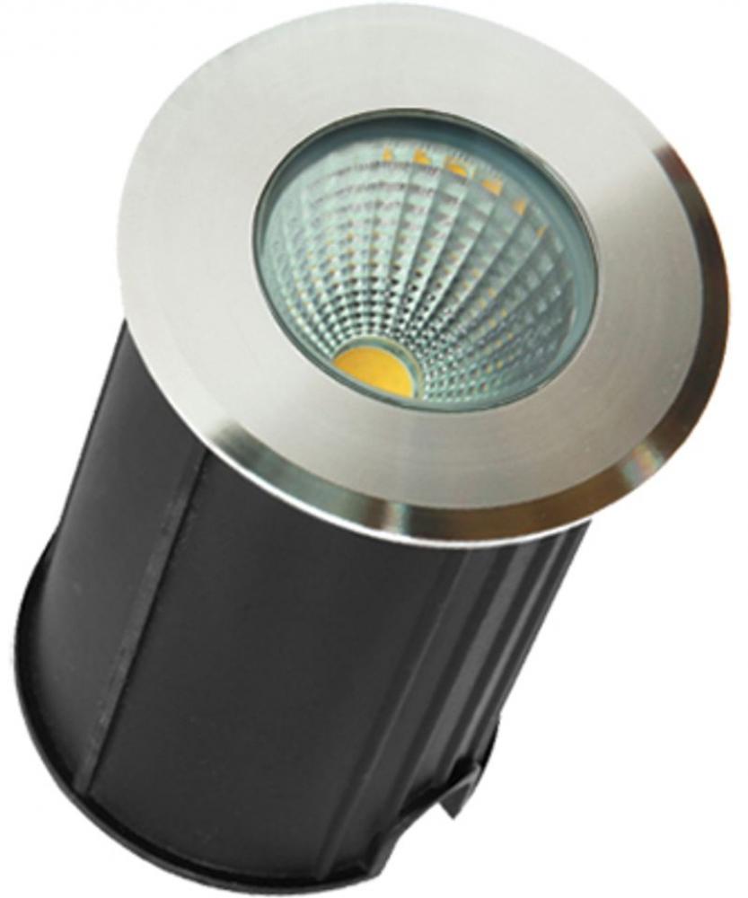 STAINLESS STEEL IN-GROUND LIGHT, 12V DC/AC, 3W COB, 290 LM, 45Â°, IP67, ETL, PC SLEEVE, 3000K