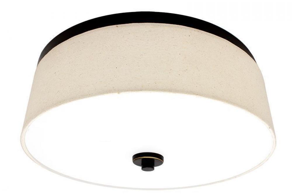 INTEGRATED LED FABRIC DRUM 18in 30W 1800LM C90 5CCT 27/30/35/40/50K, BRONZE