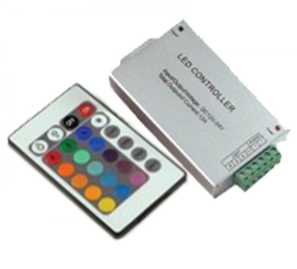 RGB CONTROLLER MAX12V:<288, On 24V:<576W, With RF 20key remote control, output current: 8A*3 O...