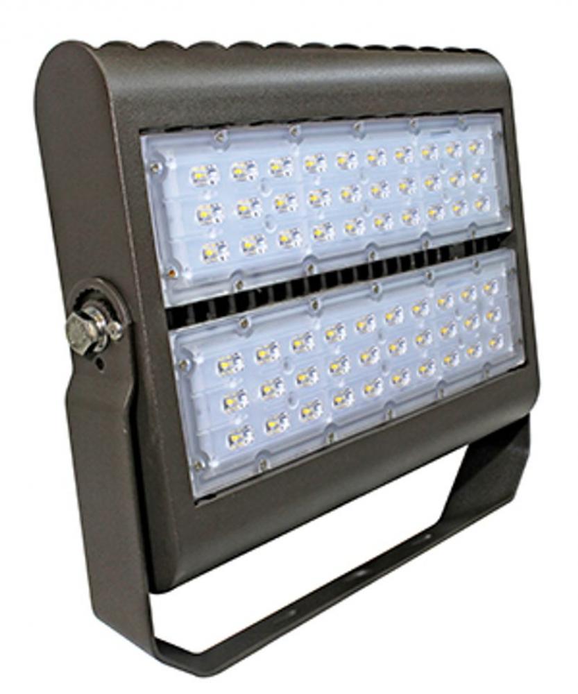 SLIM LED FLOOD, 100~277V, 150W, 15000LM, 3000K, Dark Bronze, Trunnion, IP65, Dimmable UL, DLC