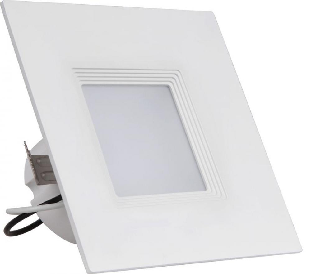 4" LED SQUARE DOWNLIGHT, CRI90, 9W, 700 LUMENS, DIMMABLE, 5000K, E26 ADAPTER INCLUDED, WET LOCA.