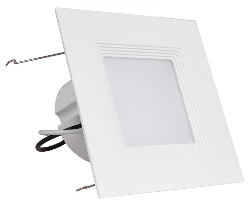 6" LED SQUARE DOWNLIGHT, CRI90, 15W, 1100 LUMENS, DIMMABLE, 2700K, E26 ADAPTER INCLUDED, WET LO.