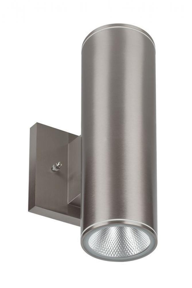 3in WALL CYL. U/D 2X9W 30K/40K/50K DIM. - BRUSHED NICKEL