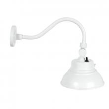 Westgate MFG C1 GNB-25W-MCT-WH-P - 10in 25W GOOSENECK BARN LIGHT, MCT 30/40/50K, 0-10V, PHOTOCELL, WHITE