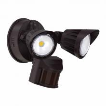 Westgate MFG C1 SL-20W-MCT-BZ-P - 20W 3CCT 30/40/50K BRONZE 2-HEADS SECURITY LIGHT - WITH MOTION SENSOR