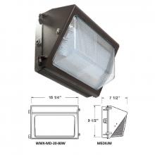 Westgate MFG C1 WMX-MD-20-80W-30K - X-GEN NONE CUT-OFF GLASS WALL PACK MD HOUSING ADJ. 20W-80W 30K 120-277V 0-10V