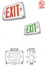 Westgate MFG C1 XT-WP-2GG-EM - WET LOCATION LED EXIT DOUBLE FACE, GREEN LETTERS, GRAY PANEL