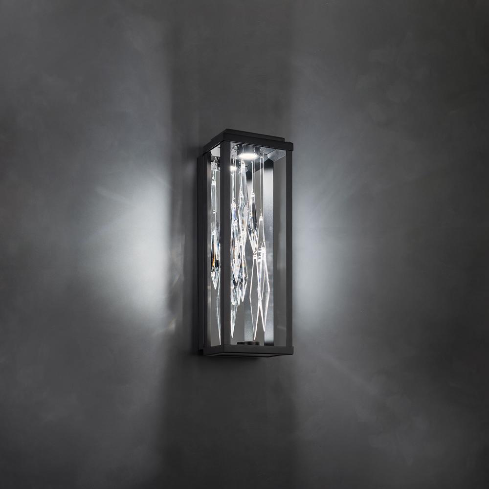 Mirage 17in LED 3000K/3500K/4000K 120V-277V Wall Sconce in Black with Clear Optic Crystal