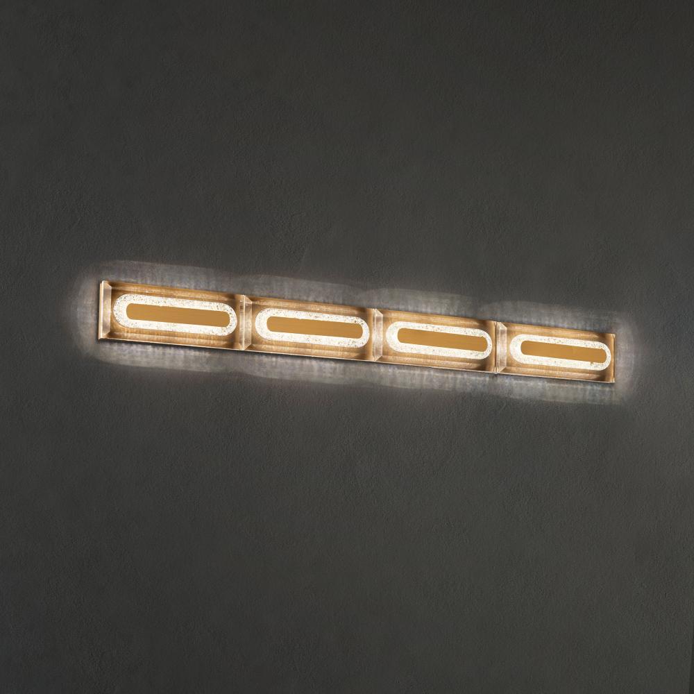 Soiree 36in LED 3000K/3500K/4000K 120V-277V Bath Vanity & Wall Light in Polished Nickel with Clear