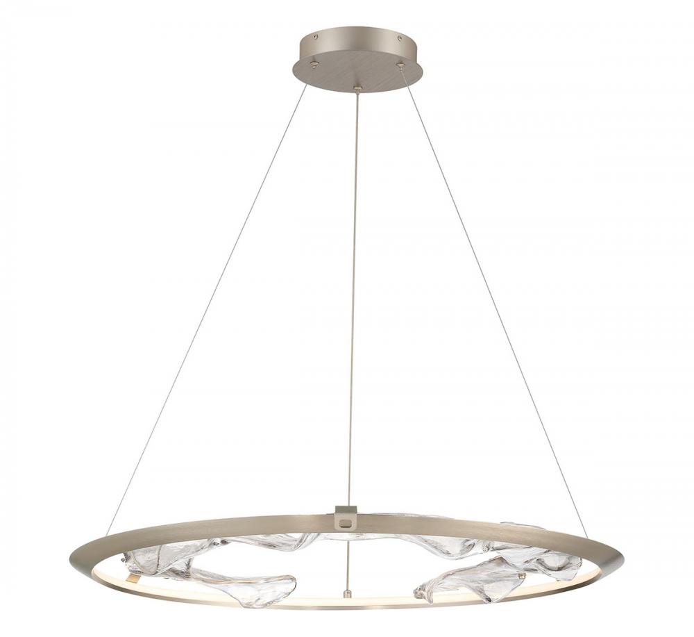 Nettuno, Large LED Chandelier, Metallic Brushed Champagne