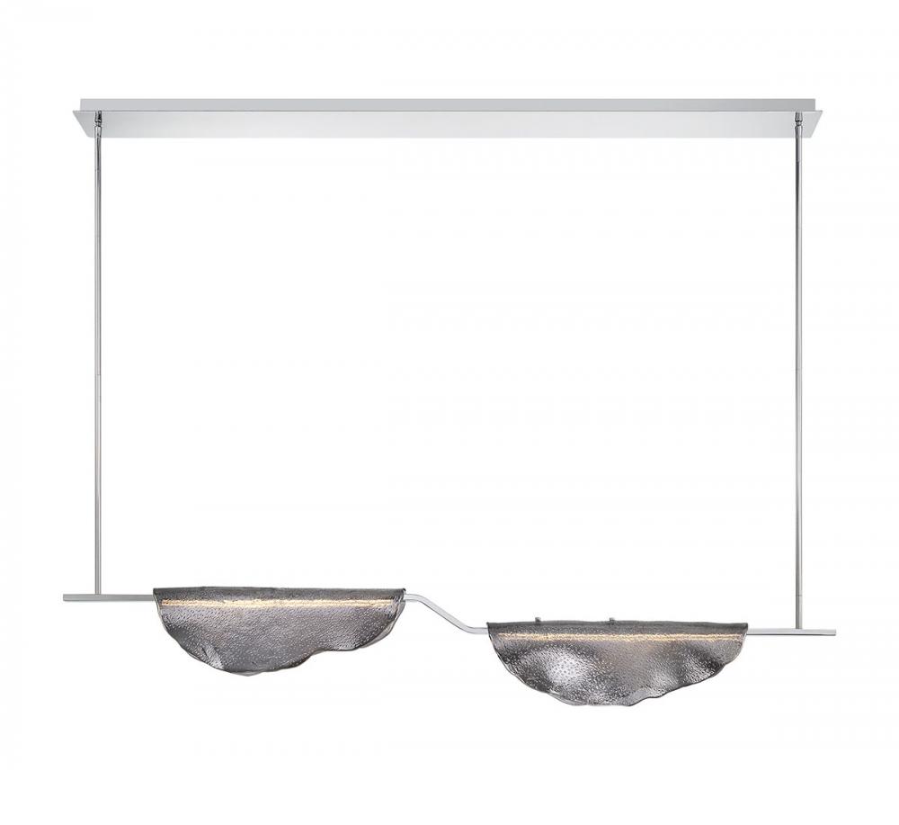 Savona, 2 Light Linear LED Chandelier, Smoke