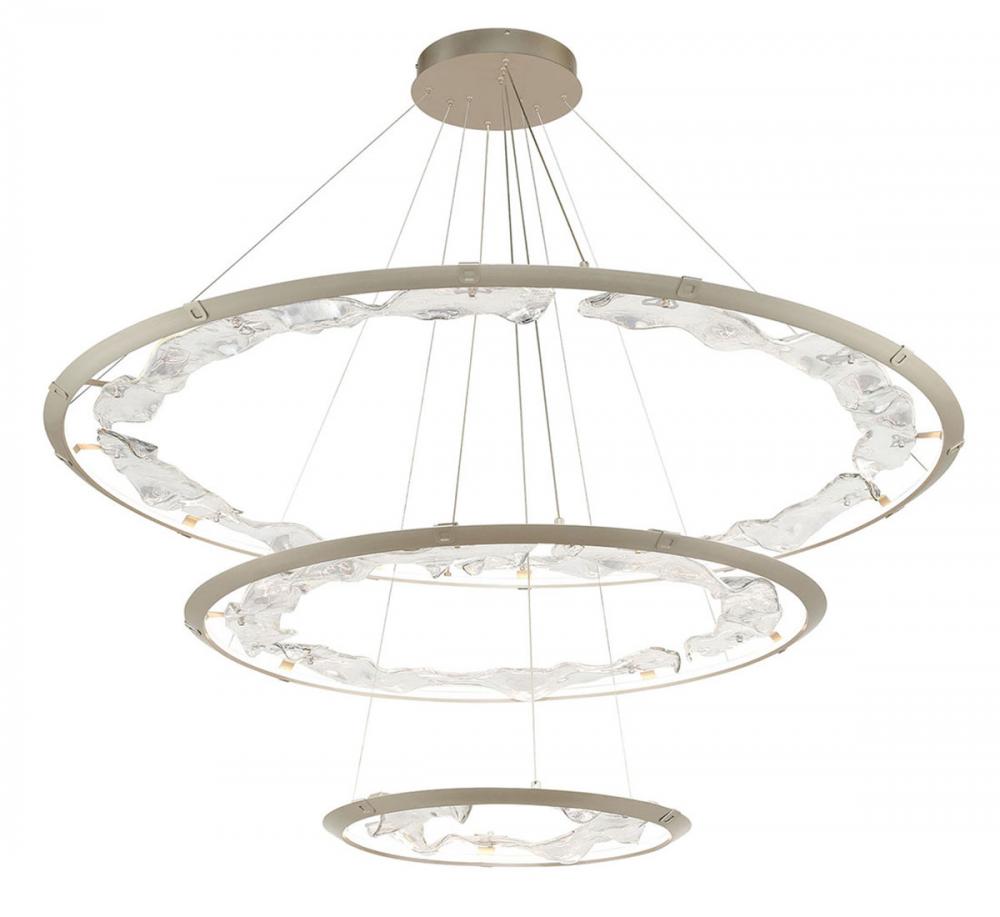 Nettuno,3 Tier LED Chandelier, 
Painted Brushed Champagne