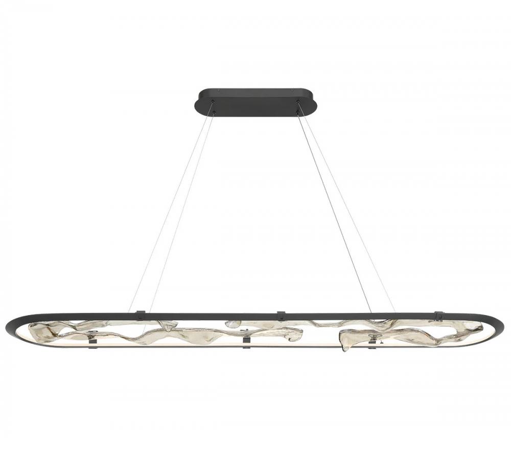 Nettuno 72" Oval LED Chandelier, 
Painted Brushed Grey