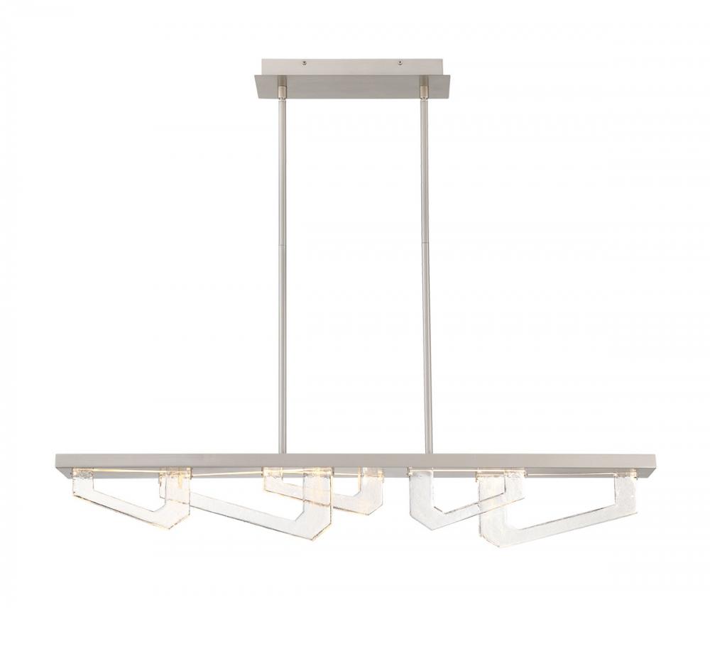 Arezzo, Small Linear LED Chandelier, 
Painted Brushed Champagne