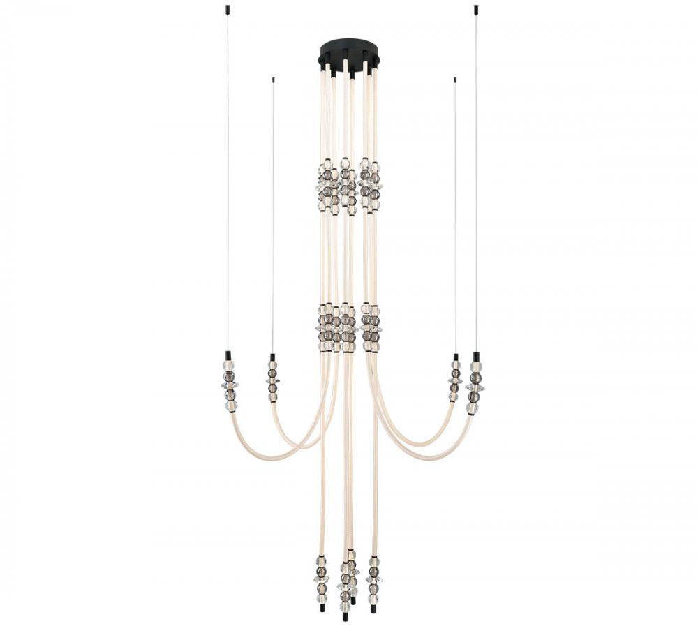 Alcamo, 8 Light LED Chandelier, Matte
Black